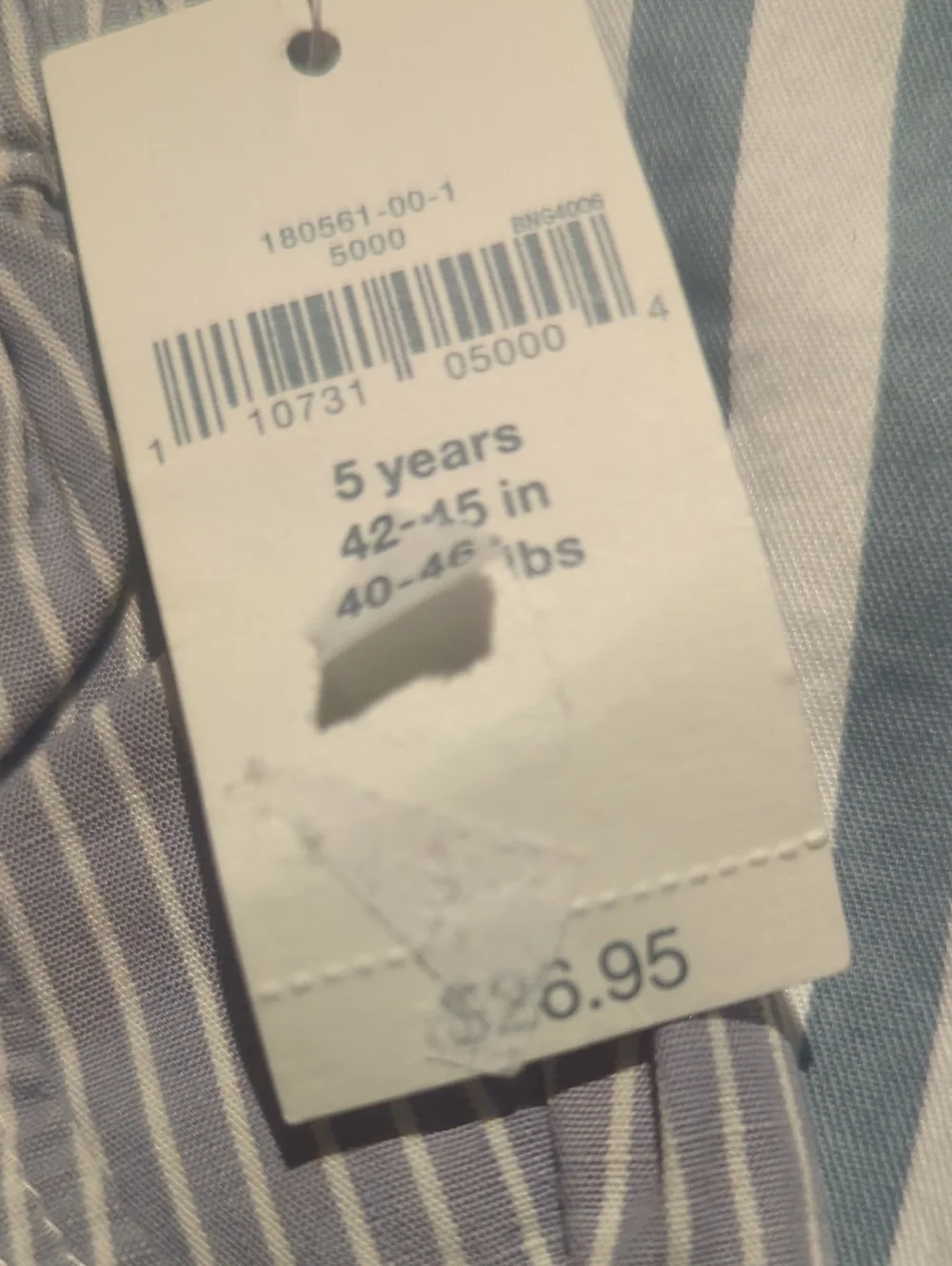 Striped Girl's Shorts in Light Blue (5yo)